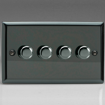 4-Gang 2-Way Iridiam Black LED Dimmer Image
