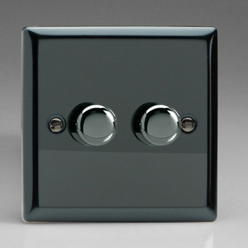 2-Gang 2-Way Iridiam Black LED Dimmer Image