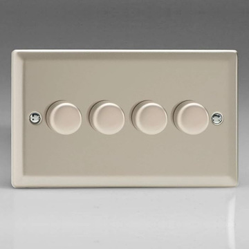 4-Gang 2-Way Satin Chrome LED Dimmer Image