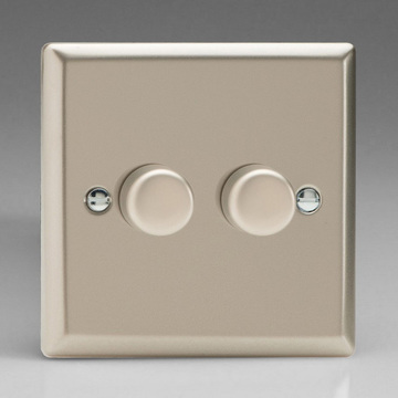 2-Gang 2-Way Satin Chrome LED Dimmer Image