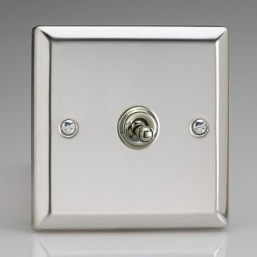 1-Gang 10A Toggle Switch - Mirror Chrome Image