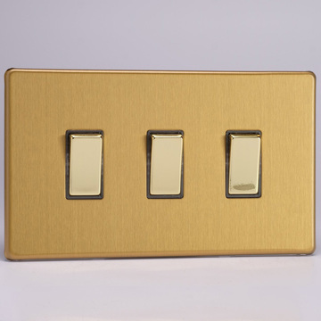 10A 1 or 2 Way Rocker Switches 3-Gang  Image