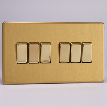6 Gang 10A 1 or 2 Way Rocker Switches  Image