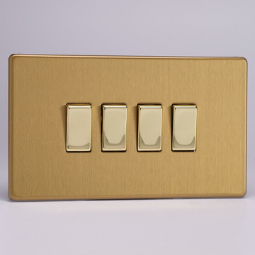 4 Gang 10A 1 or 2 Way Rocker Switches  Image