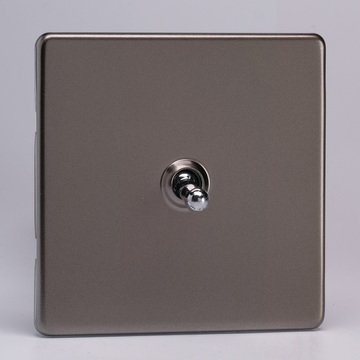 10A Toggle Switch - Pewter 1-Gang Image