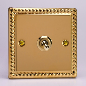 1-Gang Intermediate Toggle - Georgian Brass Image