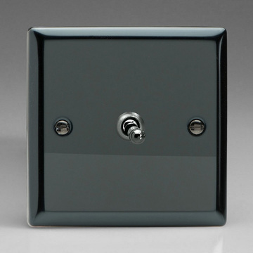 1-Gang 10A Toggle Switch - Iridiam Black Image