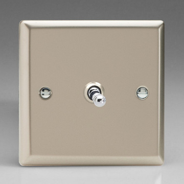 1-Gang 10A Toggle Switch - Satin Chrome Image