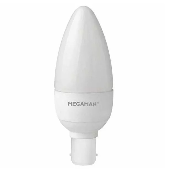 B15 Megaman 5.5w Frosted Candle Image 1