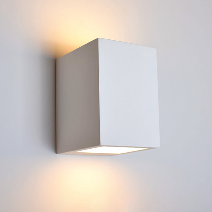 INDOOR DECORATIVE PAINTABLE GYPSUM ARTA WALL LIGHT Image 1