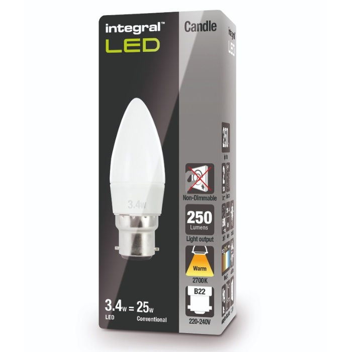 CANDLE BULB B22 250LM 3.4W NON-DIM  Image 1