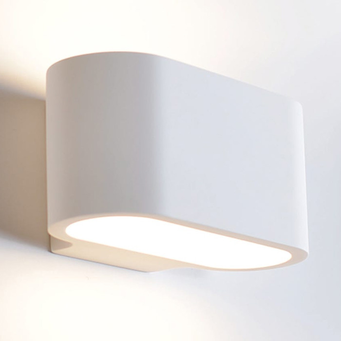 INDOOR DECORATIVE PAINTABLE GYPSUM CHANIA WALL LIGHT Image 1