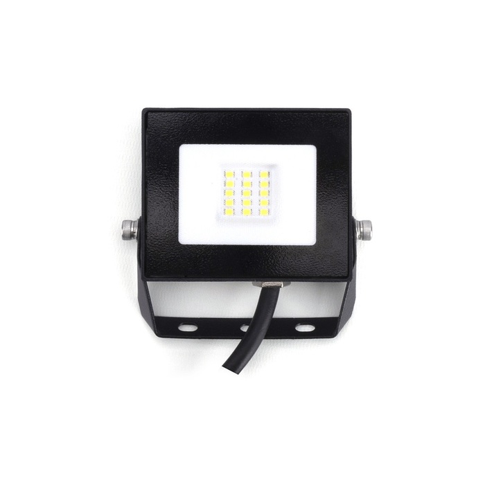 COMPACT SLIM FLOODLIGHT 10W 1000LM 4000K 120 BEAM 100LM/W IP65 IK05 LED BLACK Image 1