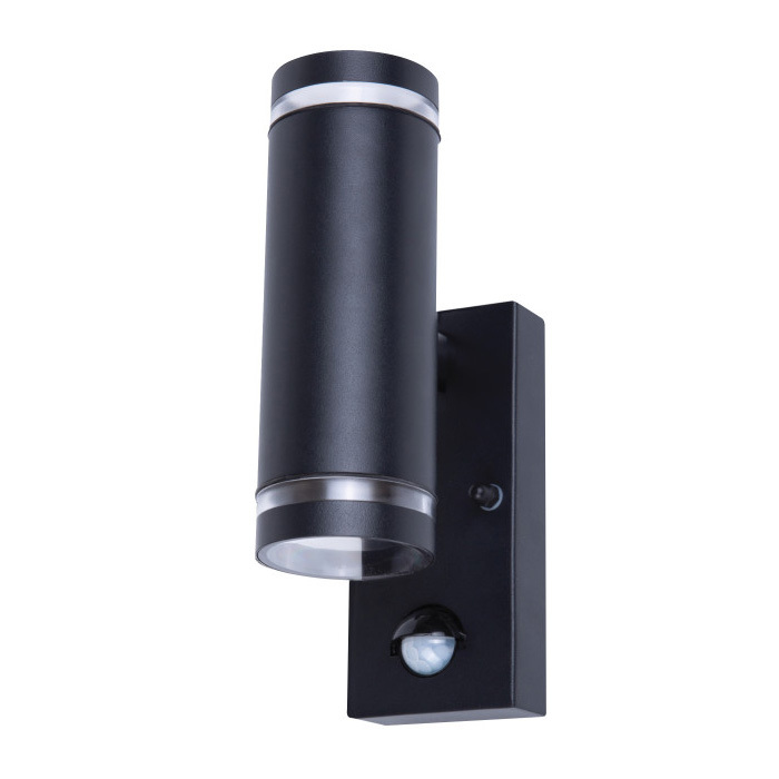 GU10 WALL LIGHT - UP AND DOWN - WITH PIR Image 1