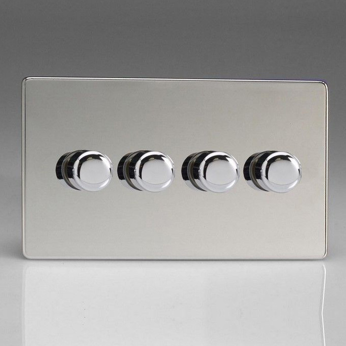 Dimmer Switch 4 Gang Chrome Image 1