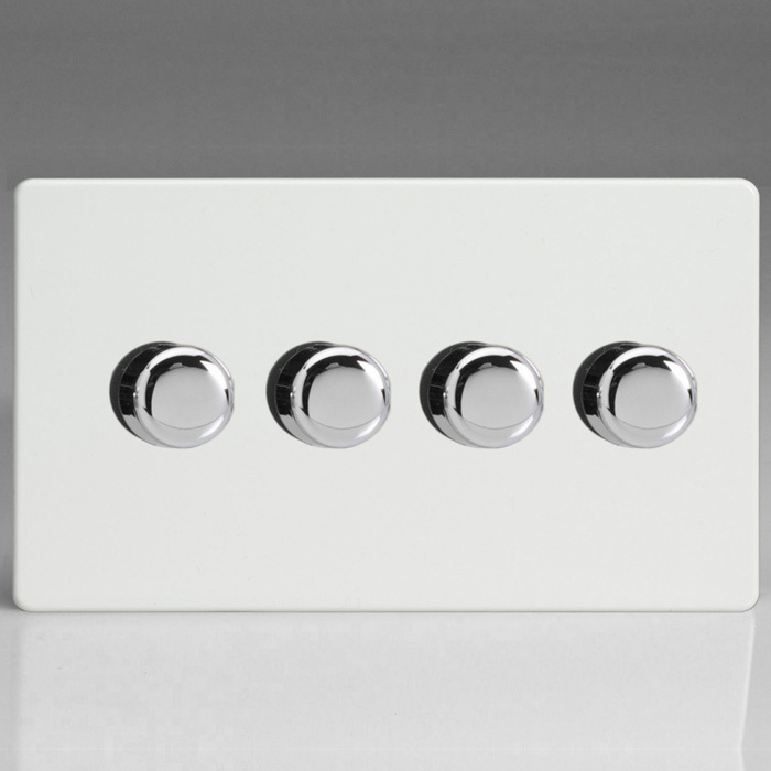 4 Gang 2-Way Push on/Off Rotary dimmer Switch Image 1