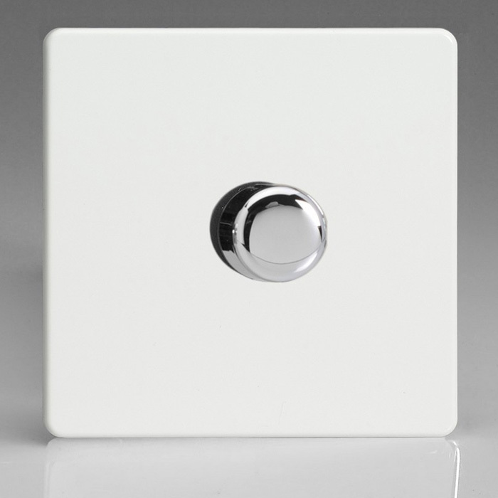 Dimmer Switch 1 Gang White/Chrome Image 1
