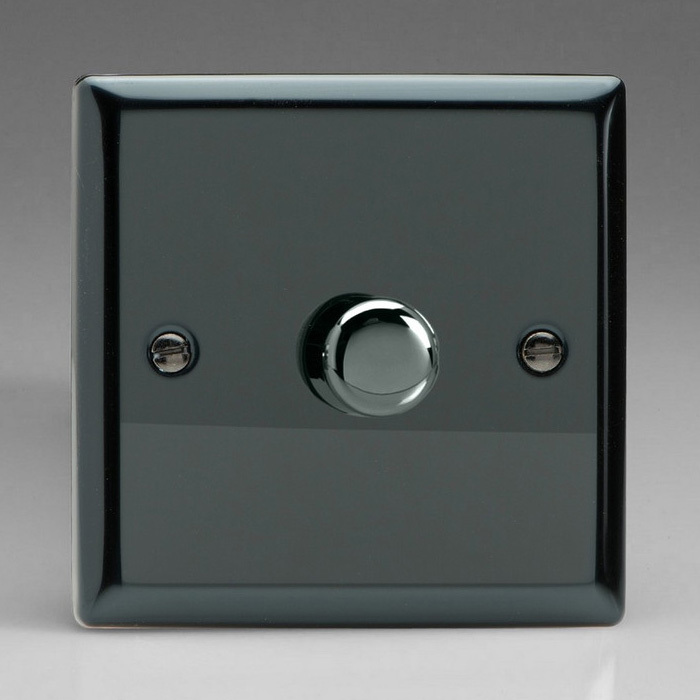 1-Gang 2-Way Iridiam Black LED Dimmer Image 1