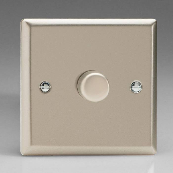 1-Gang 2-Way Satin Chrome LED Dimmer Image 1