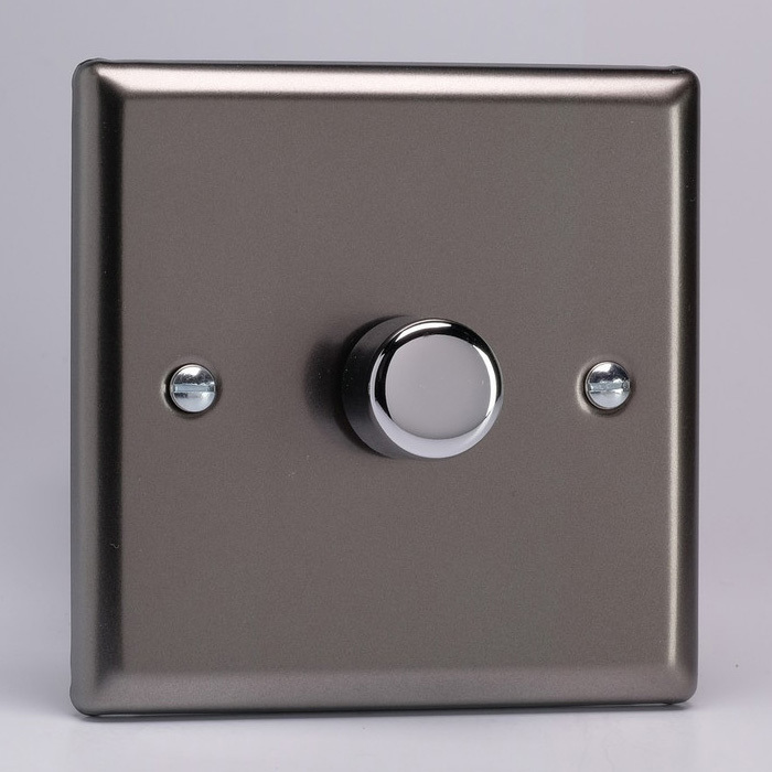 1-Gang 2-Way Pewter LED Dimmer Image 1