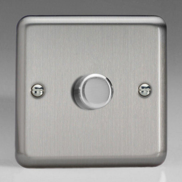 1-Gang 2-Way Matt Chrome LED Dimmer Image 1