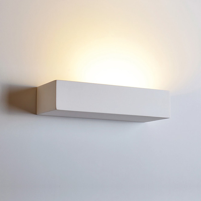 INDOOR DECORATIVE PAINTABLE GYPSUM LAMIA WALL LIGHT Image 1