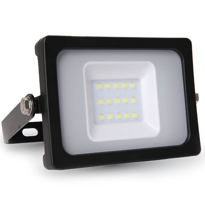 10W LED Floodlight Black Body SMD White 6400K Image 1