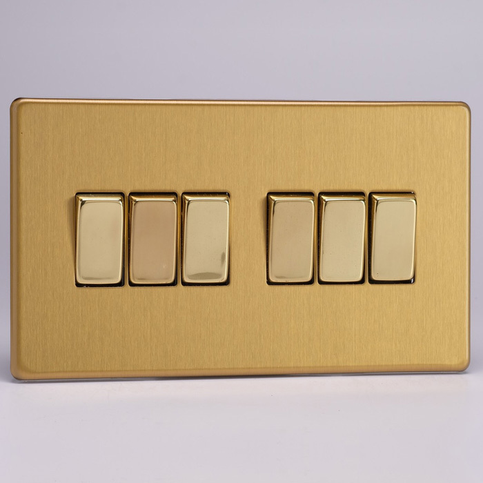 6 Gang 10A 1 or 2 Way Rocker Switches Image 1