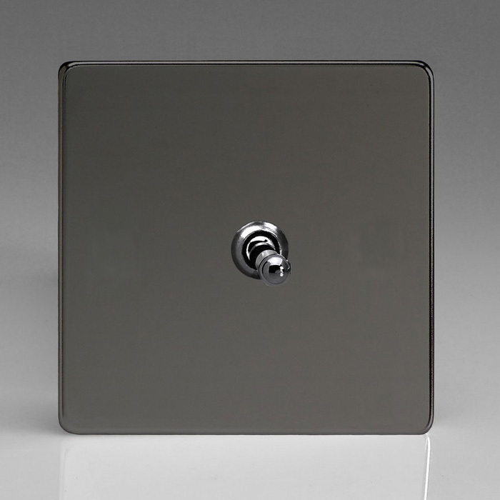 1-Gang 10A Toggle Switch - Iridium Black Image 1