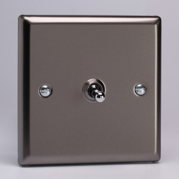 1-Gang 10A Toggle Switch - Pewter Image 1