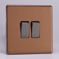 2 Gang 10A 1 or 2 Way Rocker Switches