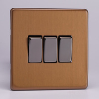 3-Gang 10A 1 or 2 Way Rocker Switches