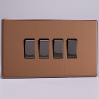 4 Gang 10A 1 or 2 Way Rocker Switches