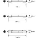 DINO 19.5W 4000k Silver Waterproof LED Batten