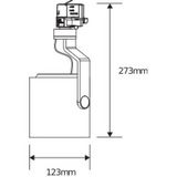 ALDA Adjustable Track Light WHITE (Fitting Only)