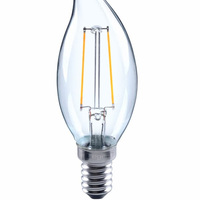 2 Watt E14 (SES) Filament Flame Tip Candle