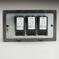 Varilight V-Pro 3 Gang Dimmer - Brushed Steel