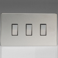 10A 1 or 2 Way Rocker Switches 3-Gang