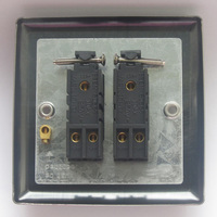 2-Gang 10A Toggle Switch - Georgian Brass