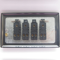 4-Gang 10A Toggle Switch - Georgian Brass