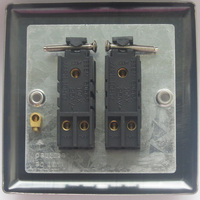 2-Gang 10A Toggle Switch - Iridiam Black