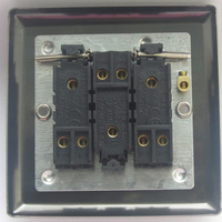 3-Gang 10A Toggle Switch - Iridiam Black