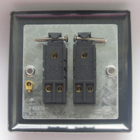 2-Gang 10A Toggle Switch - Satin Chrome