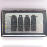 4-Gang 10A Toggle Switch - Satin Chrome