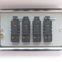 4-Gang 10A Toggle Switch - Matt Chrome