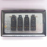 4-Gang 10A Toggle Switch - Victorian Brass