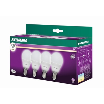 4 Pack 5W Sylvania Frosted Mini Globes 