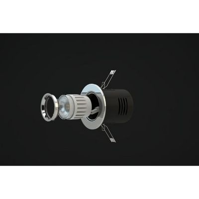 Satin Chrome 8W Integrated LED TILT Downlight 2800k Satin Chrome 8W Integrated LED TILT Downlight 2800k