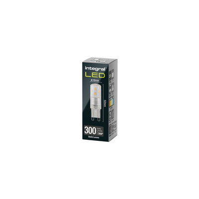 G9 300LM 2.7W 4000K DIMMABLE 300 BEAM CLEAR INTEGRAL