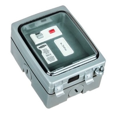 Weathersafe Single Gang RCD Fused Spur 